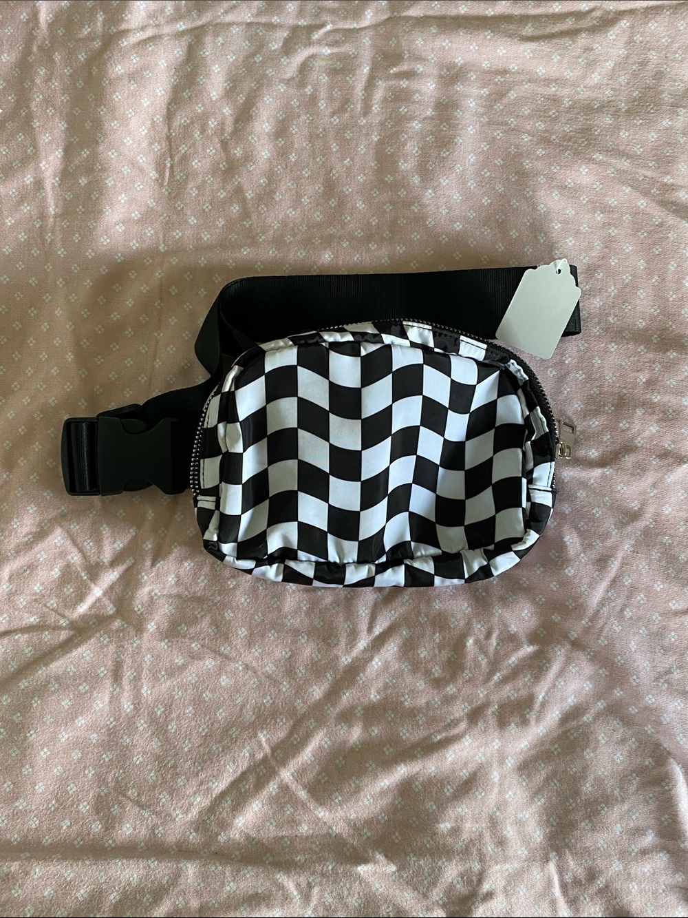 NWT Black & White Checkerboard Crossbody Bag - Trendy Waist/Crossbody🖤🖤